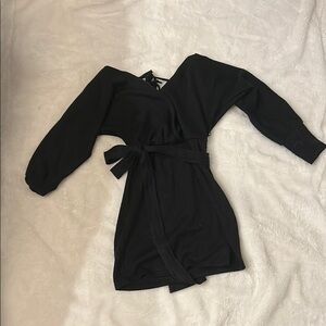 Francesca's Collections Black Long Sleeve Dress